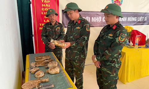 Quảng Trị: Tìm thấy 2 hài cốt liệt sĩ tại thôn Bản Chùa