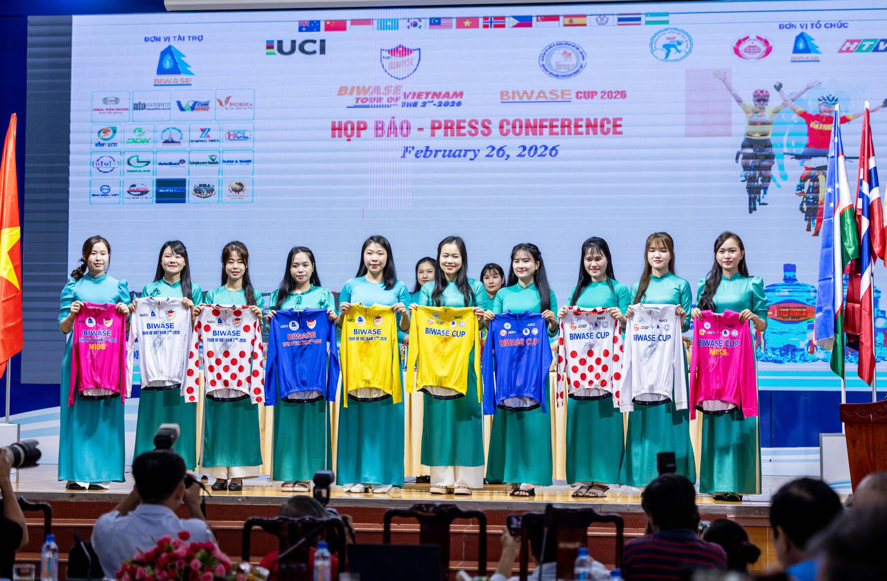 Đại diện Ban Tổ chức tại buổi họp báo công bố Giải xe đạp nữ quốc tế Biwase Tour of Vietnam 2026.