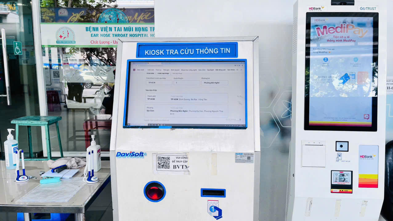 Kiosk tra cứu thông tin tại Bệnh viện Tai Mũi Họng TP HCM