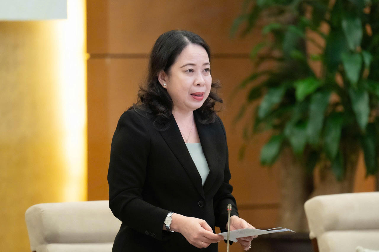 Phó Chủ tịch nước Võ Thị Ánh Xuân, Phó Chủ tịch&nbsp;Hội đồng Bầu cử quốc gia điều hành nội dung đại diện các cơ quan trình bày báo cáo về kết quả công tác chuẩn bị, triển khai công tác bầu cử.