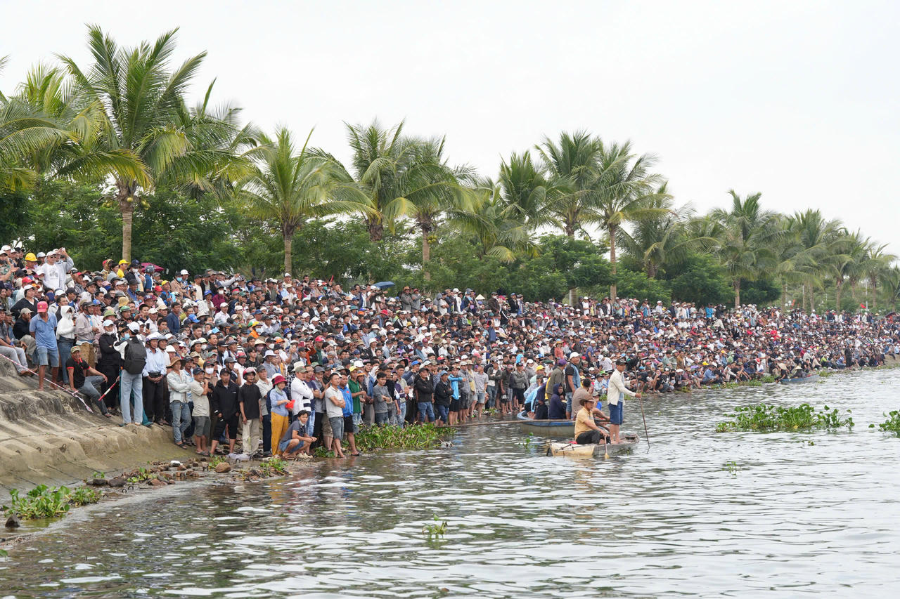 Đà Nẵng: Rộn ràng đua thuyền trên sông Thu Bồn dịp đầu Xuân Bính Ngọ