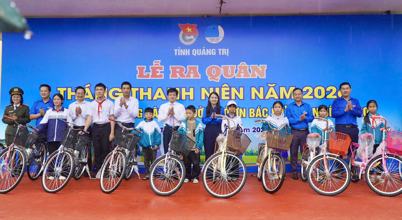 Tuổi trẻ Quảng Trị ra quân Tháng Thanh niên 2026, trao tặng công trình an sinh hơn 320 triệu đồng