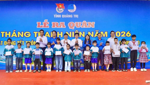 Tuổi trẻ Quảng Trị ra quân Tháng Thanh niên 2026, trao tặng công trình an sinh hơn 320 triệu đồng