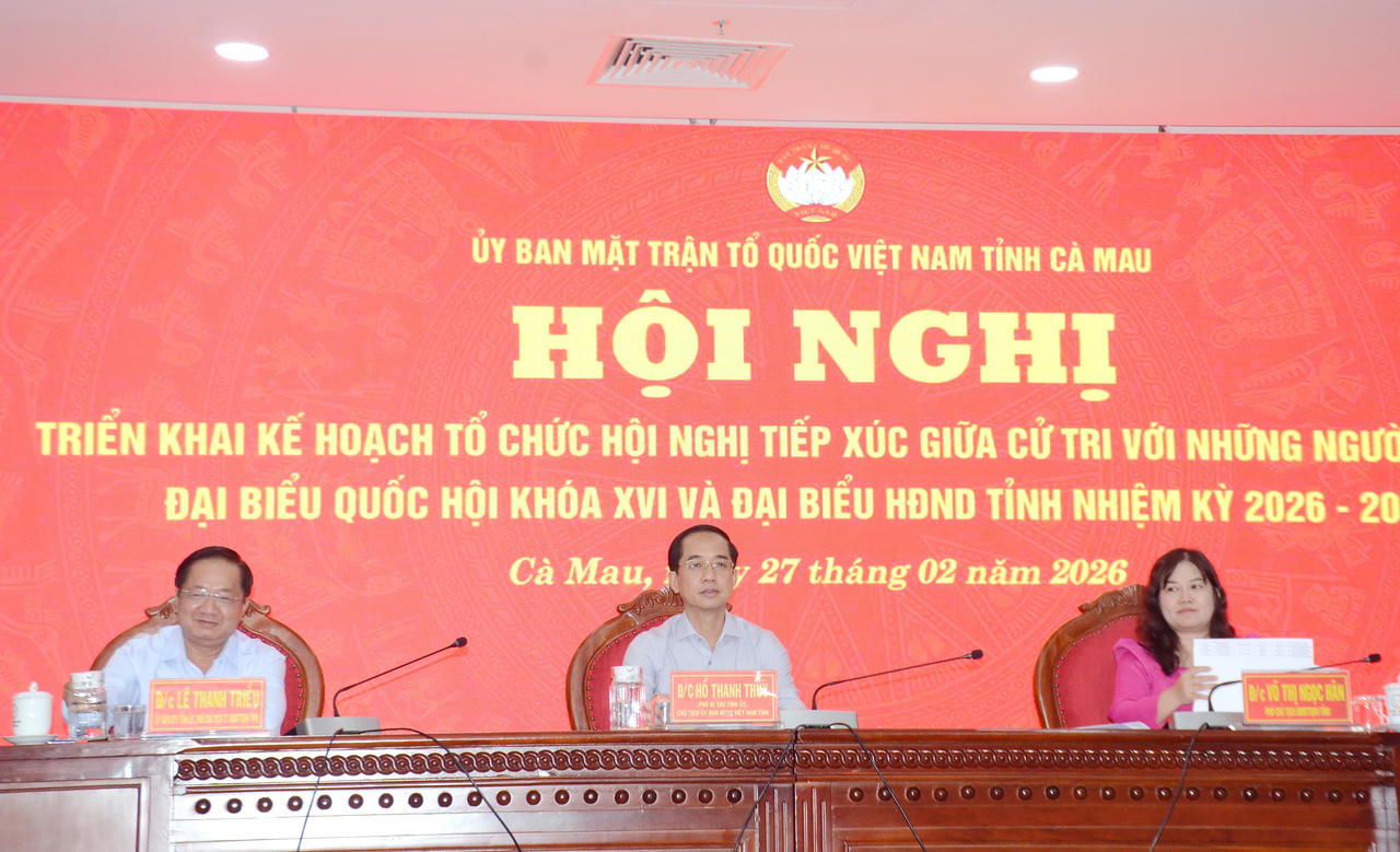 Lãnh đạo Ủy ban MTTQ Việt Nam tỉnh Cà Mau chủ trì Hội nghị.