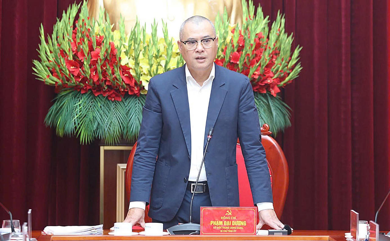 Bí thư Tỉnh ủy Phú Thọ Phạm Đại Dương phát biểu tại Lễ công bố