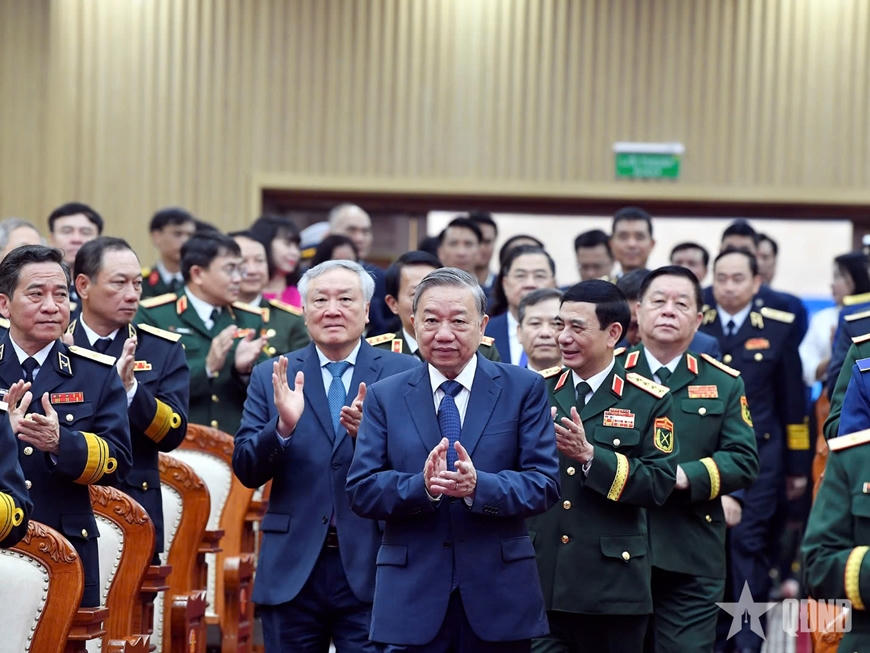 Tổng Bí thư Tô Lâm dự Lễ đón nhận danh hiệu Anh hùng Lực lượng vũ trang nhân dân tại Quân chủng Hải quân