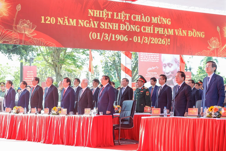 Thủ tướng Phạm Minh Chính dự lễ kỷ niệm 120 năm Ngày sinh Thủ tướng Phạm Văn Đồng- Ảnh 3.