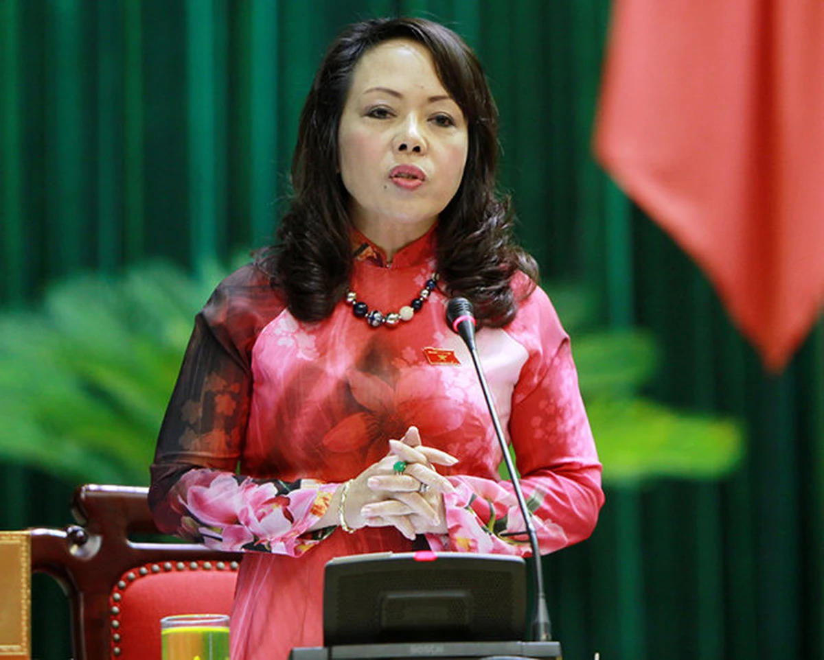 Bị can Nguyễn Thị Kim Tiến&nbsp;khi còn đương chức. 