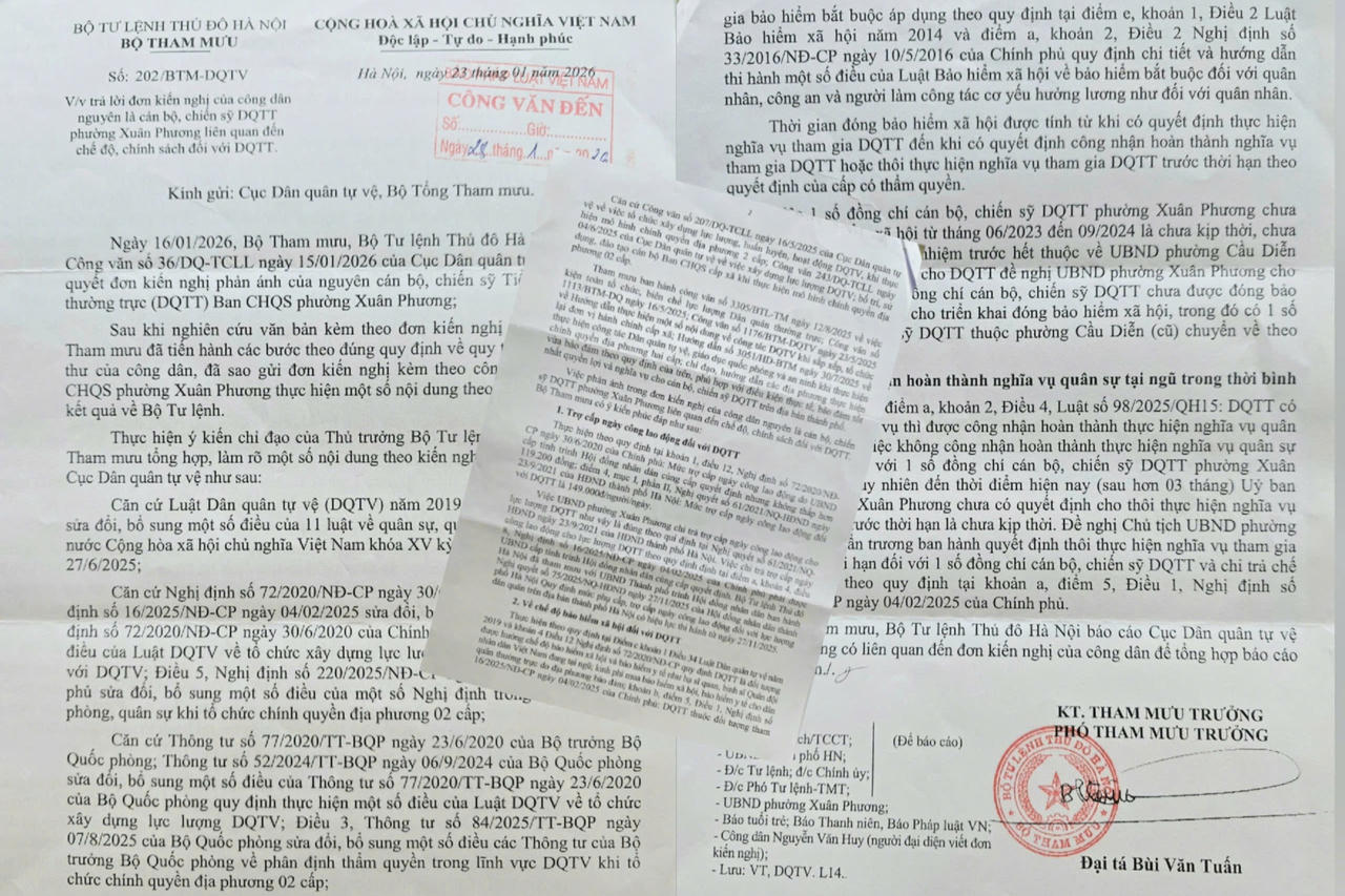 Bộ Tư lệnh Thủ đô Hà Nội: Trả lời về trợ cấp ngày công lao động với dân quân thường trực  