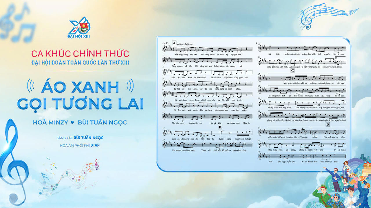 Công bố ca khúc chính thức Đại hội Đoàn toàn quốc lần thứ XIII