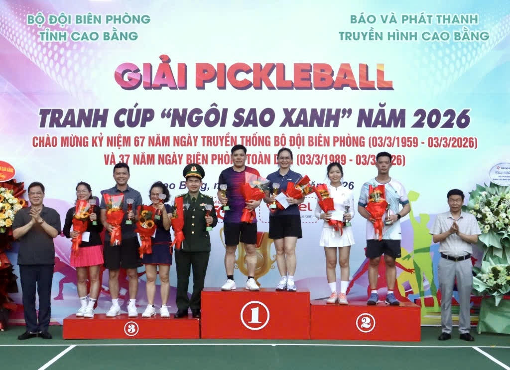 Bộ đội Biên phòng tỉnh Cao Bằng tổ chức Giải Pickleball tranh Cúp “Ngôi sao xanh” 