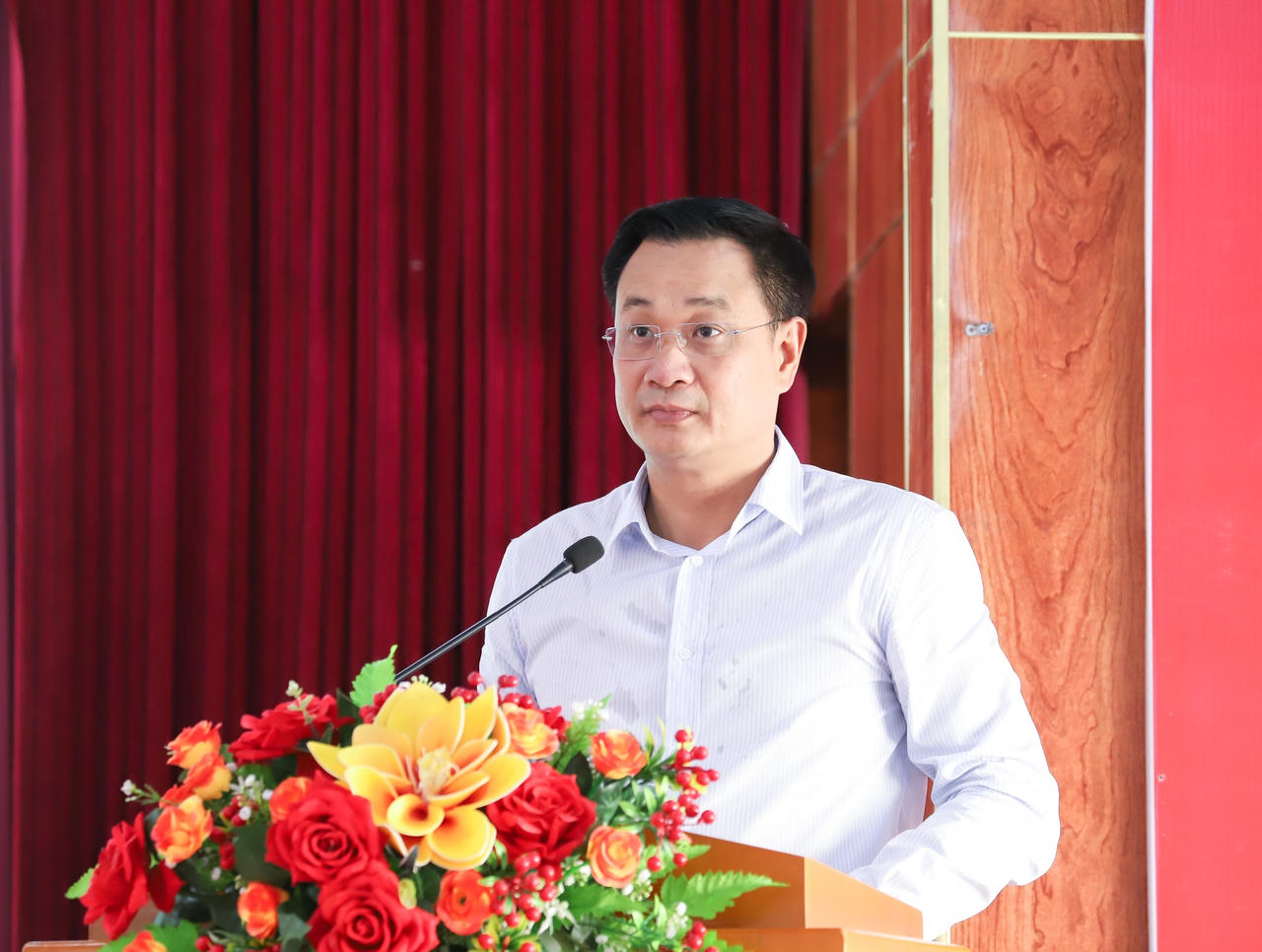 Bí thư Thành ủy Đà Nẵng Lê Ngọc Quang phát biểu tại hội nghị.&nbsp;