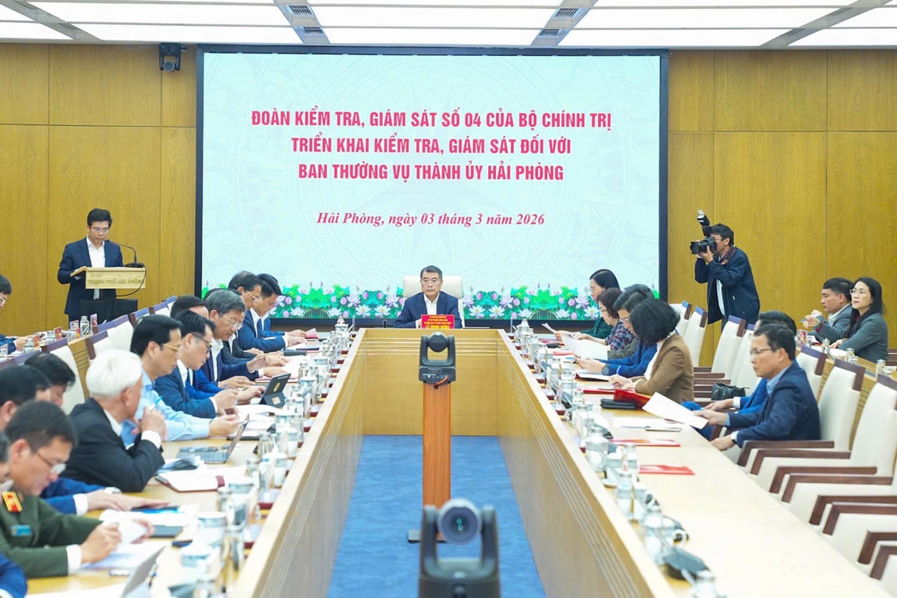 Công bố Quyết định kiểm tra, giám sát đối với Ban Thường vụ Thành uỷ Hải Phòng
