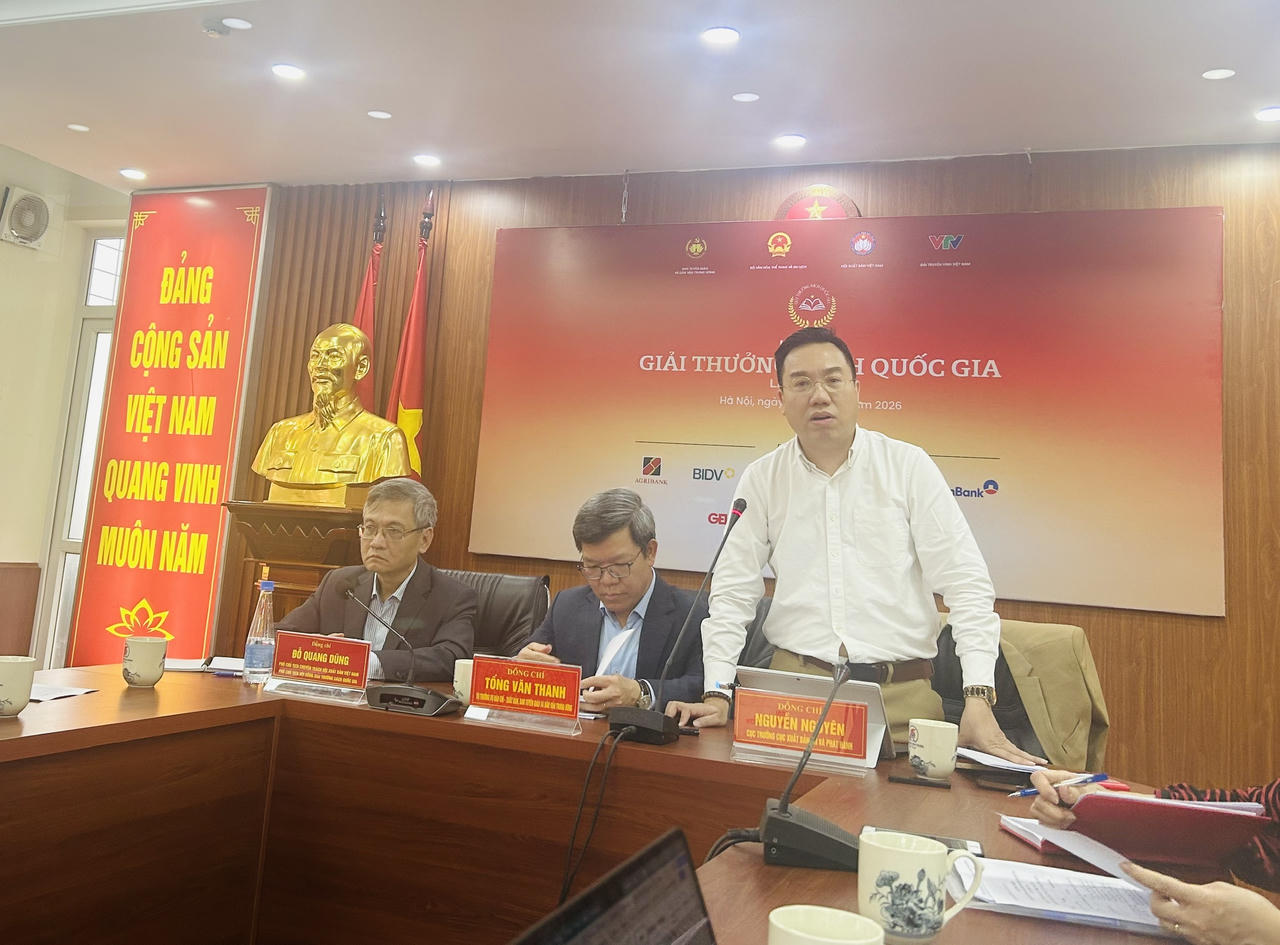 Ông Nguyễn Nguyên - Cục trưởng Cục Xuất bản, In và Phát hành (Bộ Văn hóa, Thể thao và Du lịch) khẳng định sự lan tỏa mạnh mẽ của Giải thưởng (ảnh T.D)..