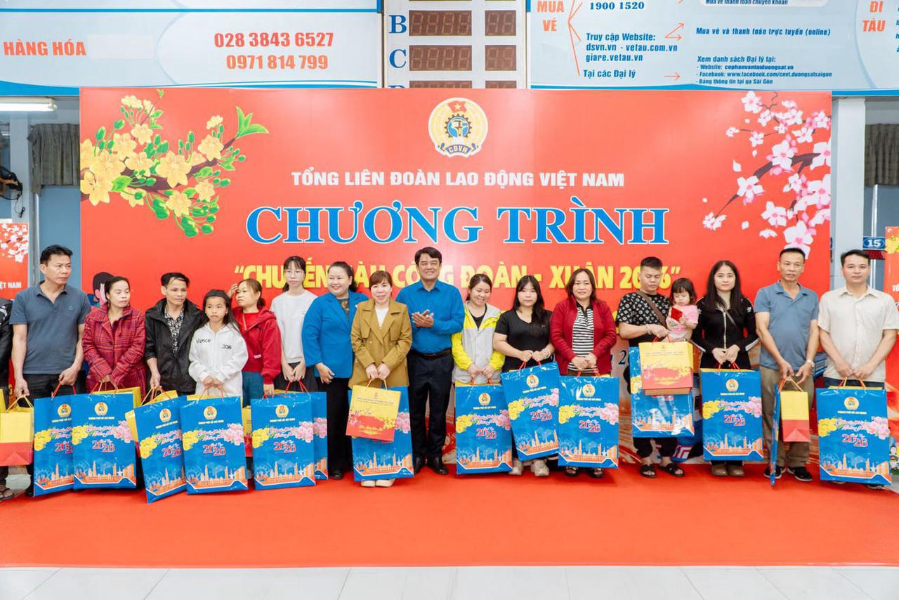 Hơn 12 triệu lượt đoàn viên, người lao động được chăm lo dịp Tết Bính Ngọ 2026