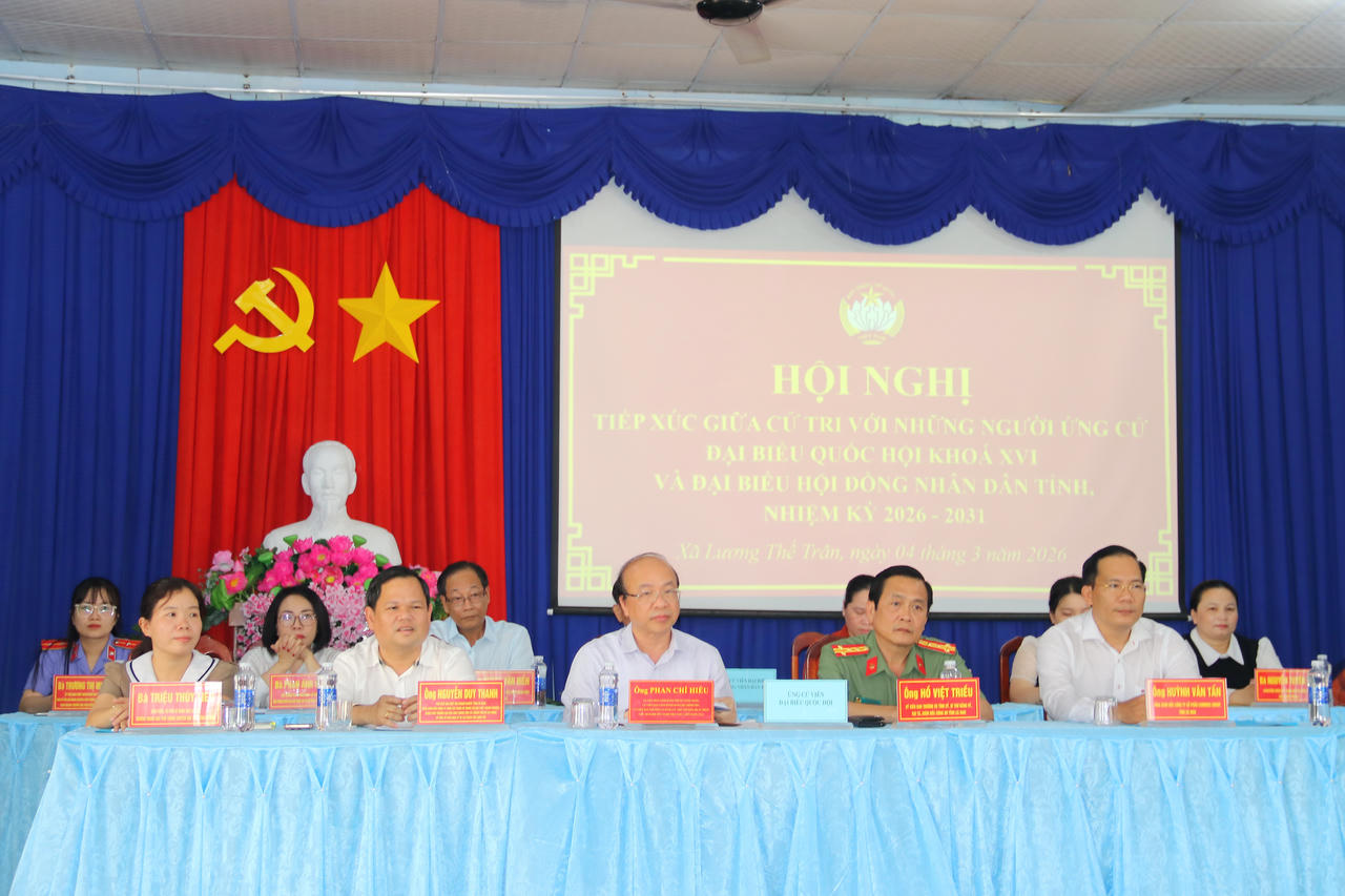 Các ứng cử viên đại biểu Quốc hội khóa XVI và đại biểu HĐND tỉnh nhiệm kỳ 2026 – 2031 tham dự Hội nghị.