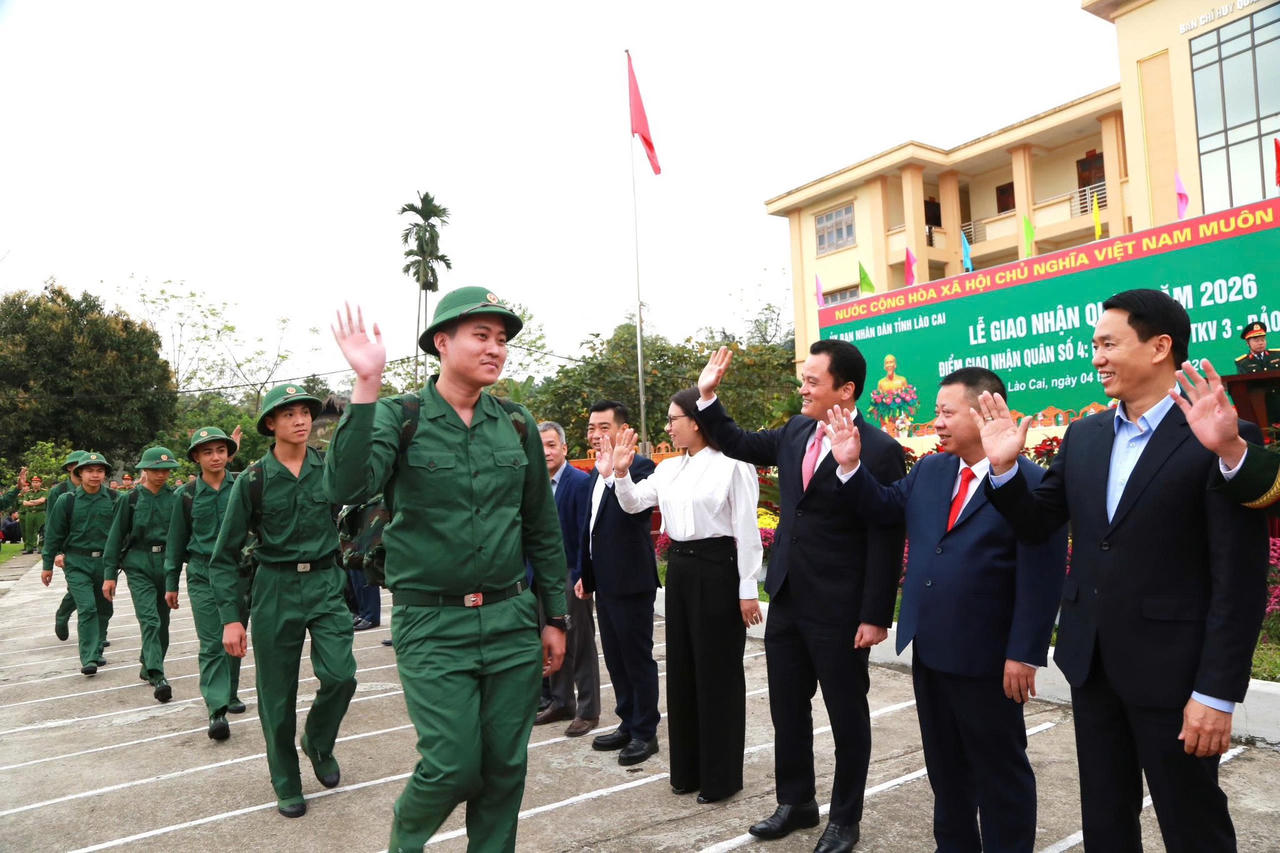 Lào Cai: 2.693 thanh niên lên đường nhập ngũ năm 2026