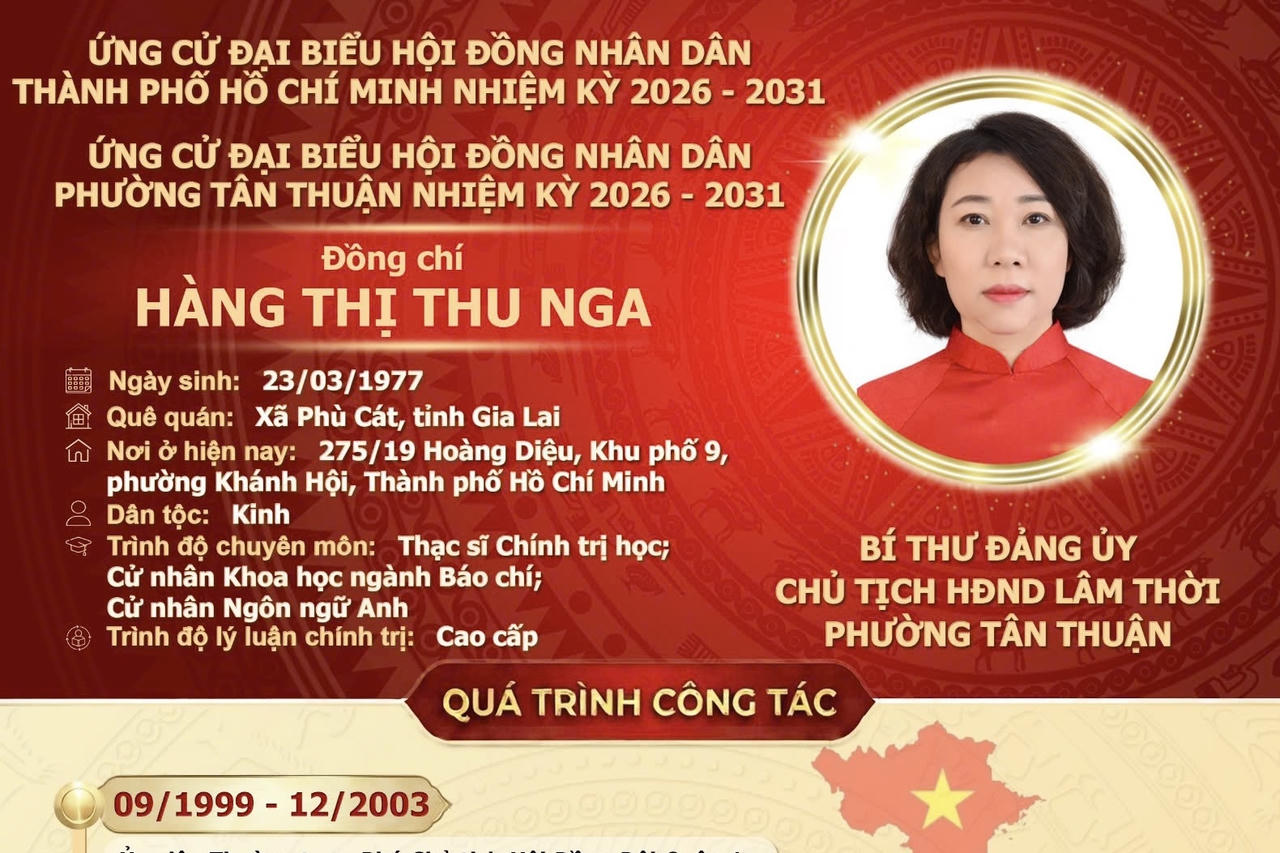 Ứng cử viên Hàng Thị Thu Nga.
