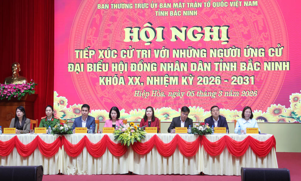 Tiếp xúc cử tri với người ứng cử đại biểu HĐND tỉnh Bắc Ninh khóa XX tại đơn vị bầu cử số 7