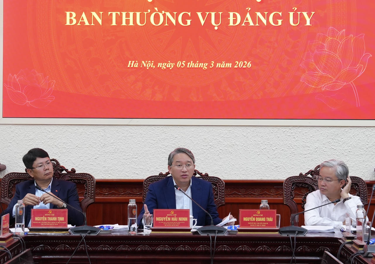 Đảng ủy Bộ Tư pháp dự kiến 6 nhóm nhiệm vụ triển khai Nghị quyết Đại hội XIV