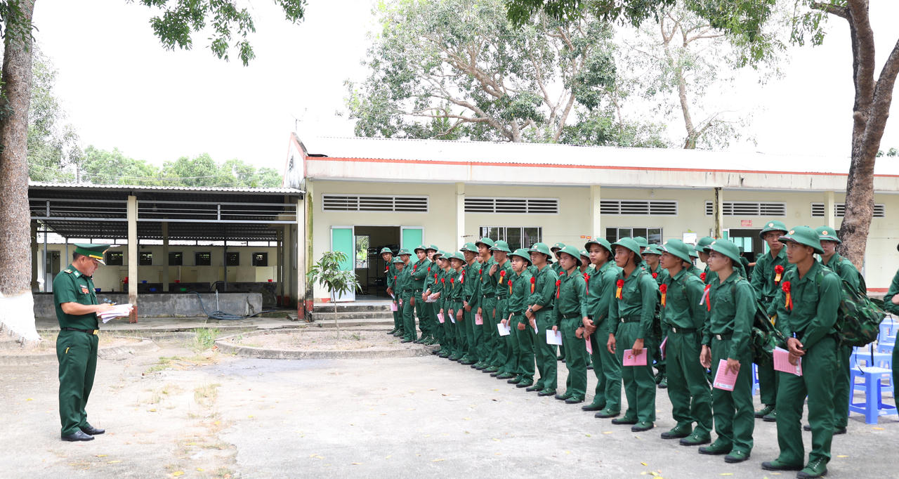 Bộ đội Biên phòng tỉnh An Giang tiếp nhận chiến sĩ mới nhập ngũ năm 2026