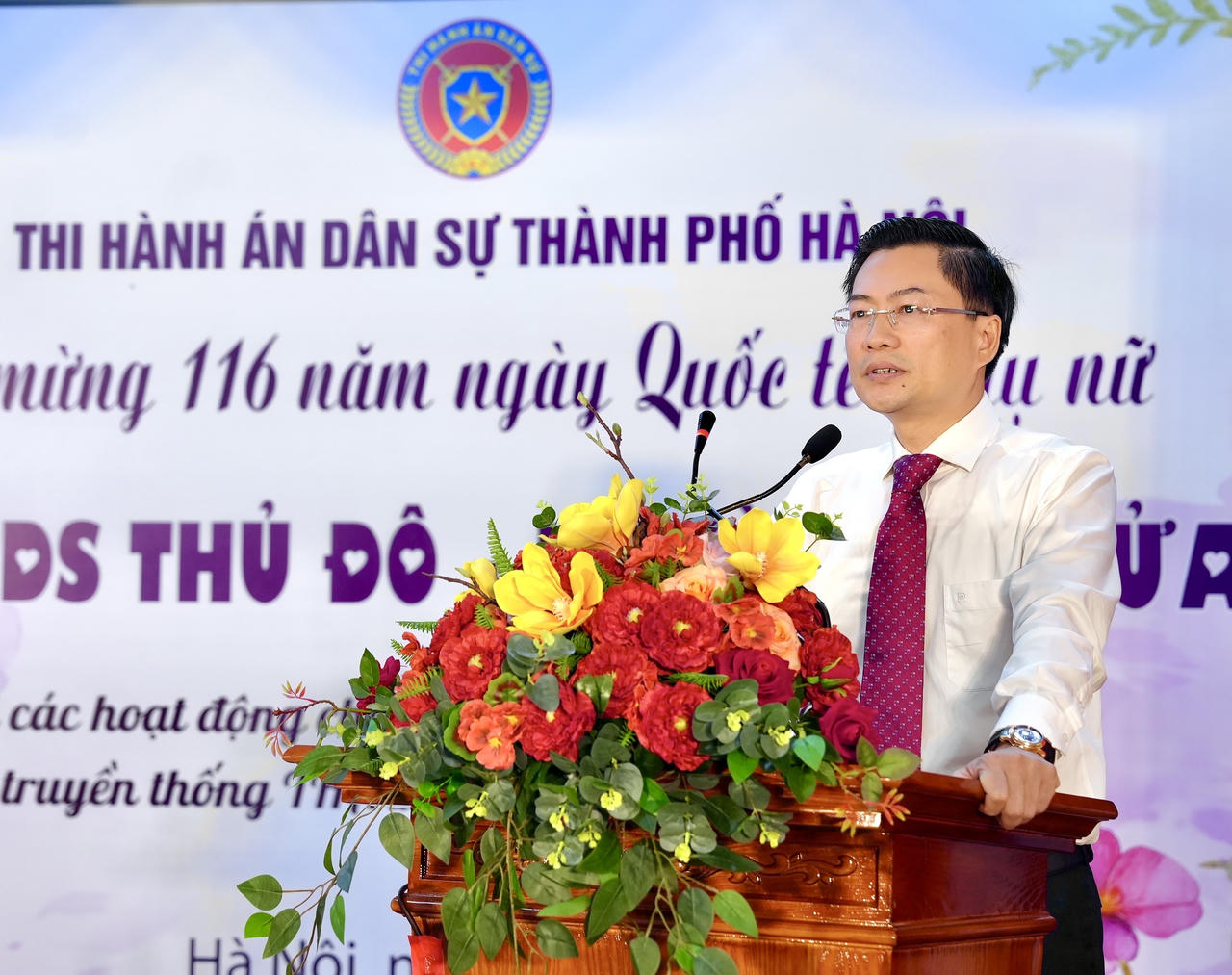 Trưởng THADS TP Hà Nội Phạm Văn Dũng phát biểu chúc mừng.