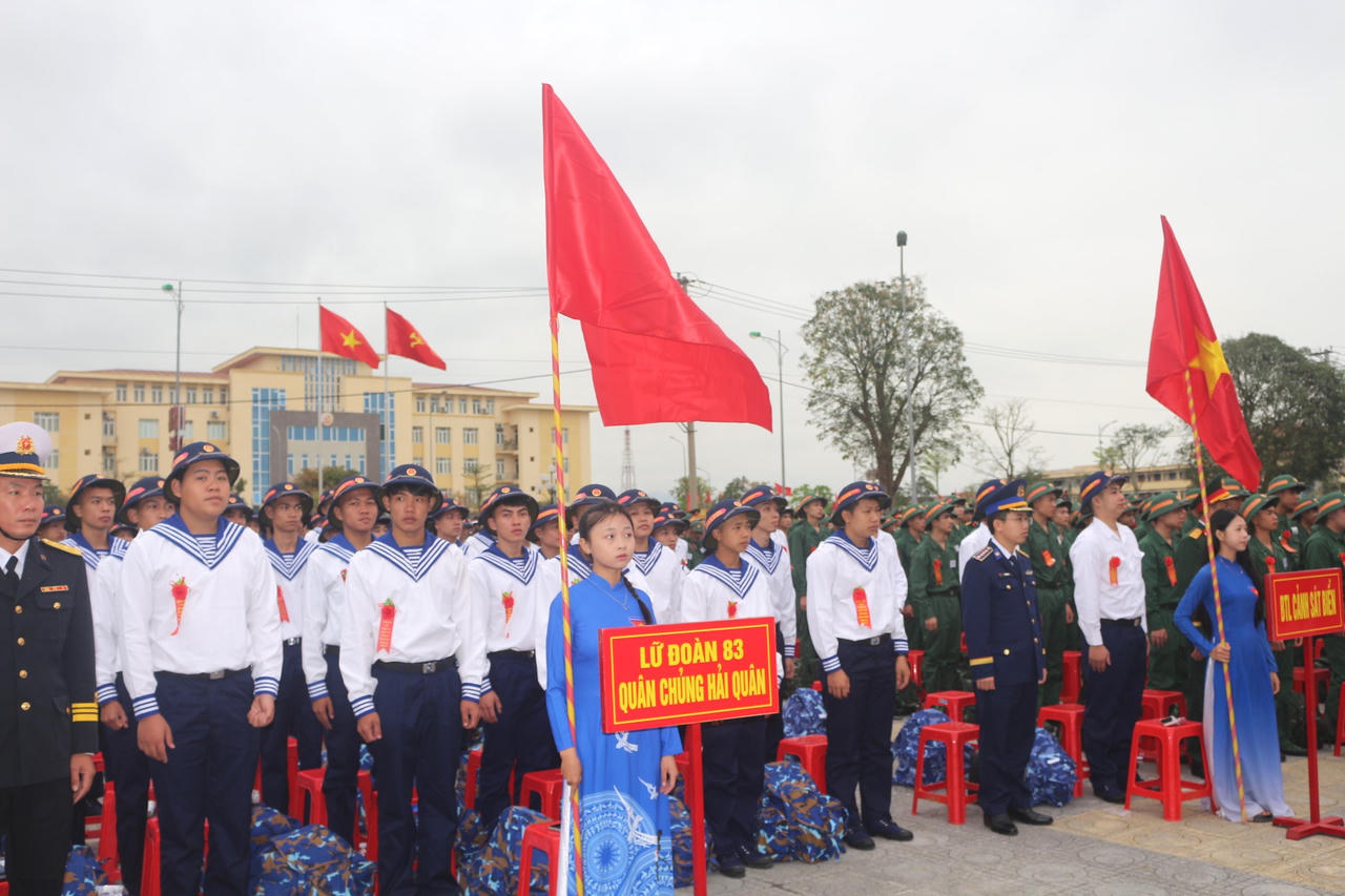 Quảng Trị: 2.630 thanh niên lên đường thực hiện nghĩa vụ quân sự, công an năm 2026