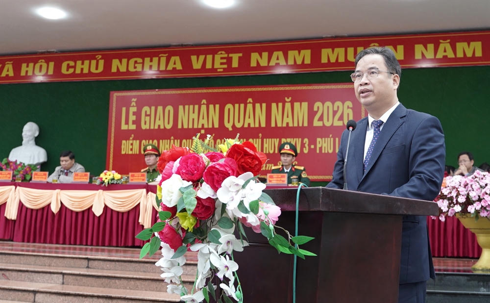 Phó Bí thư Thường trực Thành ủy Phạm Đức Tiến phát biểu tại buổi lễ.