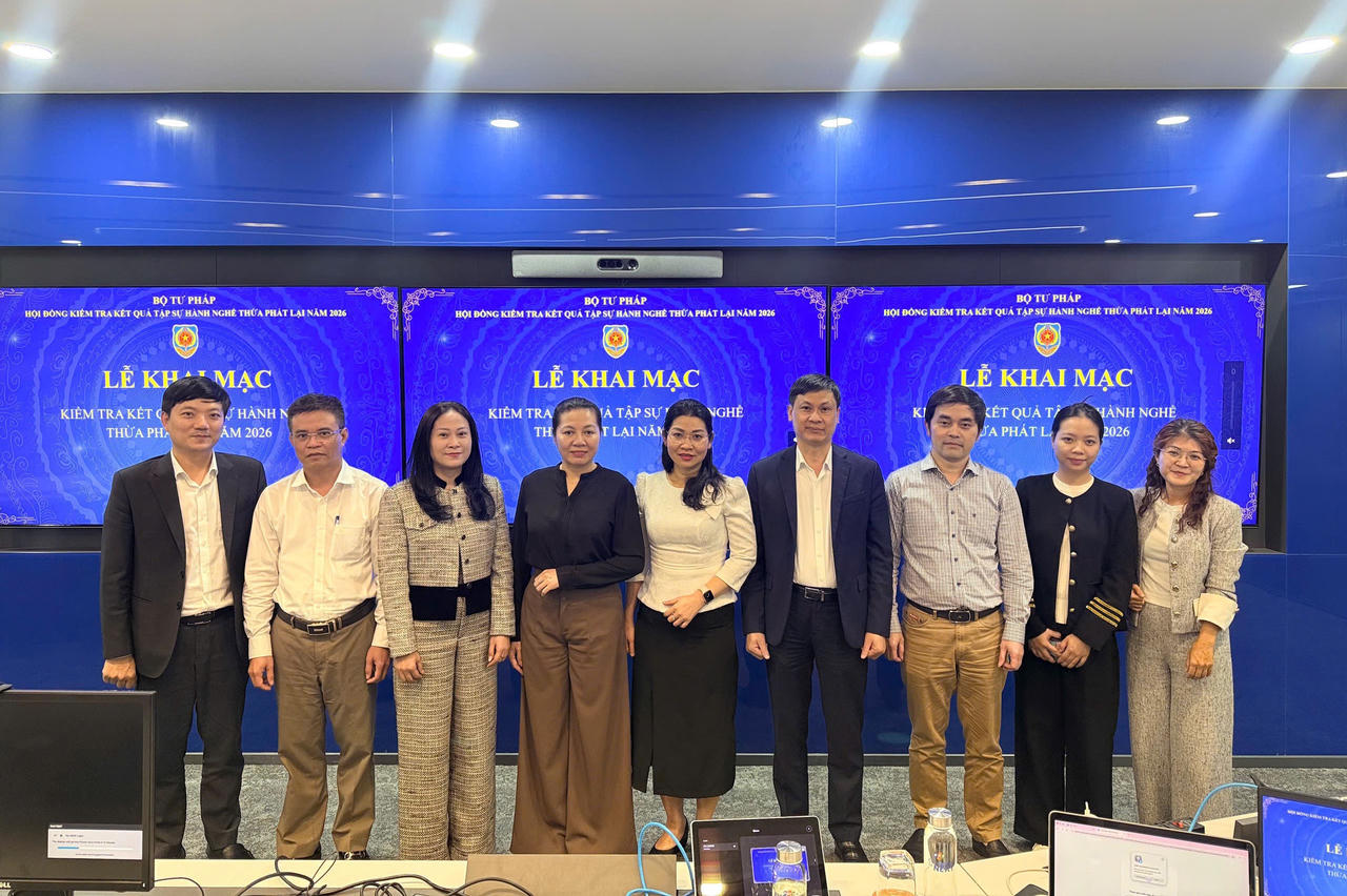 Khai mạc Kỳ kiểm tra kết quả tập sự hành nghề Thừa phát lại năm 2026