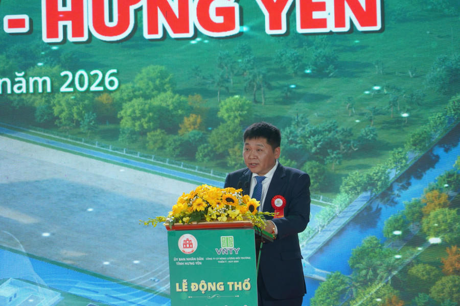 Ông Lý Ái Quân đại diện cho chủ đầu tư phát biểu Lễ Khởi công.