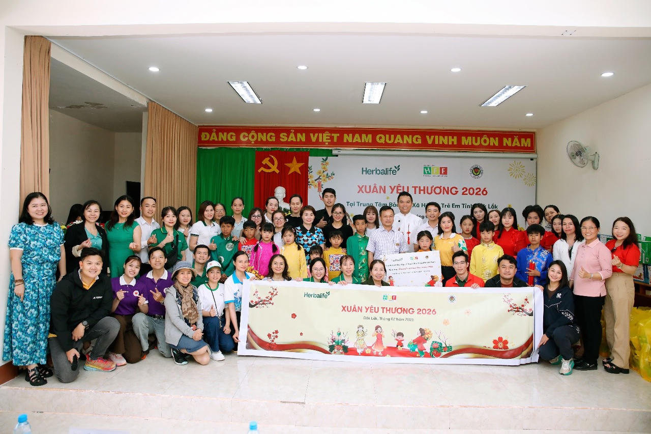 Herbalife Việt Nam lan tỏa 'Xuân Yêu Thương' 2026 tại các Trung tâm Casa