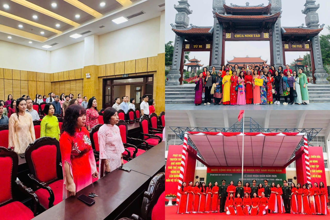 Tháng Ba về với tà áo dài thướt tha...