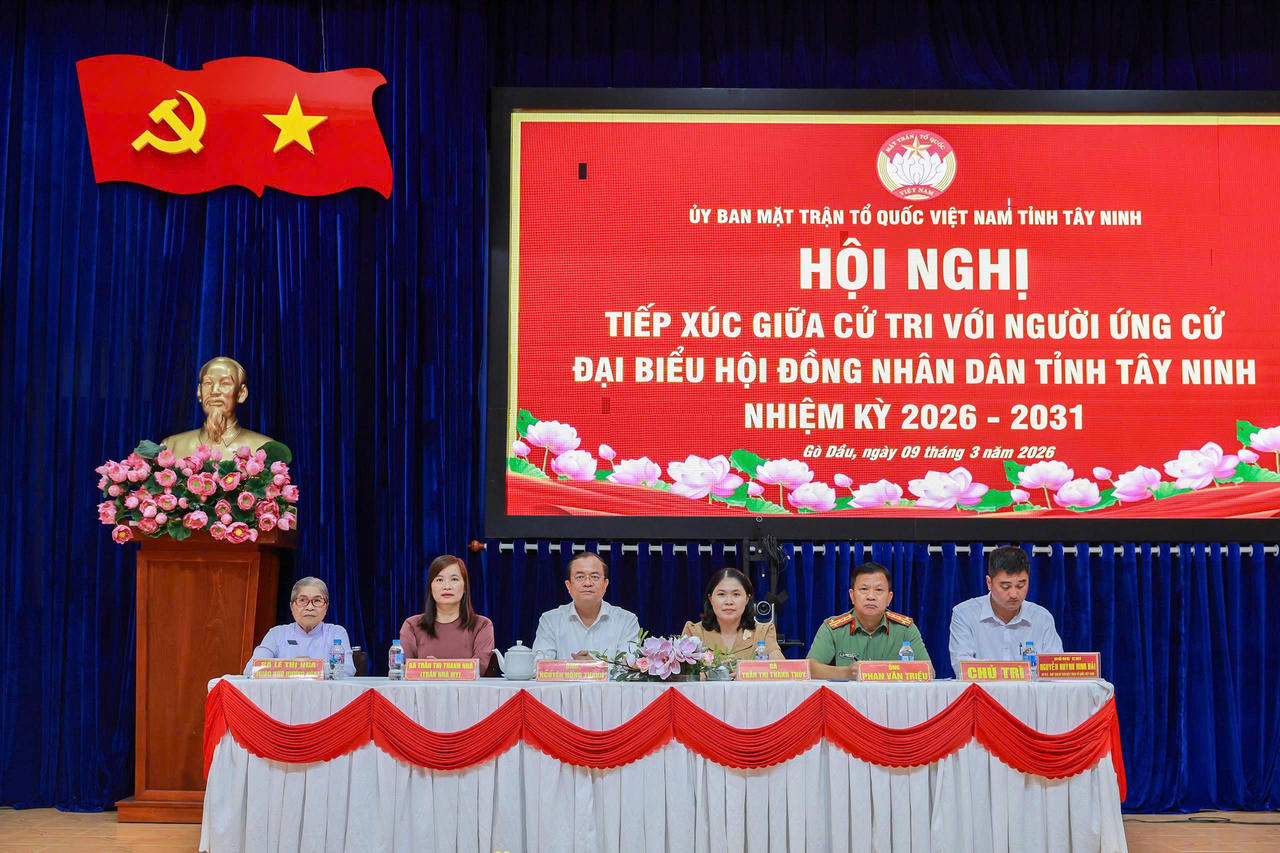 Các ứng cử đại biểu HĐND tỉnh, nhiệm kỳ 2026 – 2031 đơn vị bầu cử số 11 tiếp xúc cử tri phường Gò Dầu.