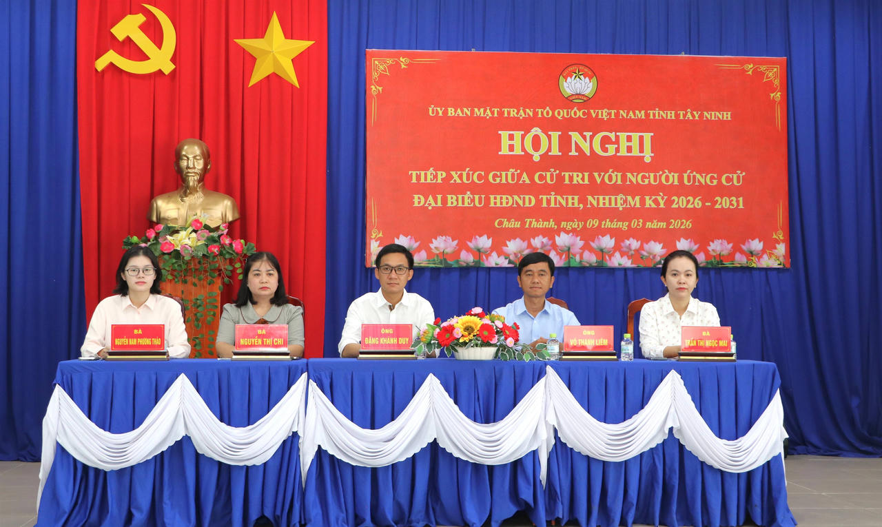 Các ứng cử đại biểu HĐND tỉnh, nhiệm kỳ 2026 – 2031 đơn vị bầu cử số 04 tiếp xúc cử tri tại xã Châu Thành.