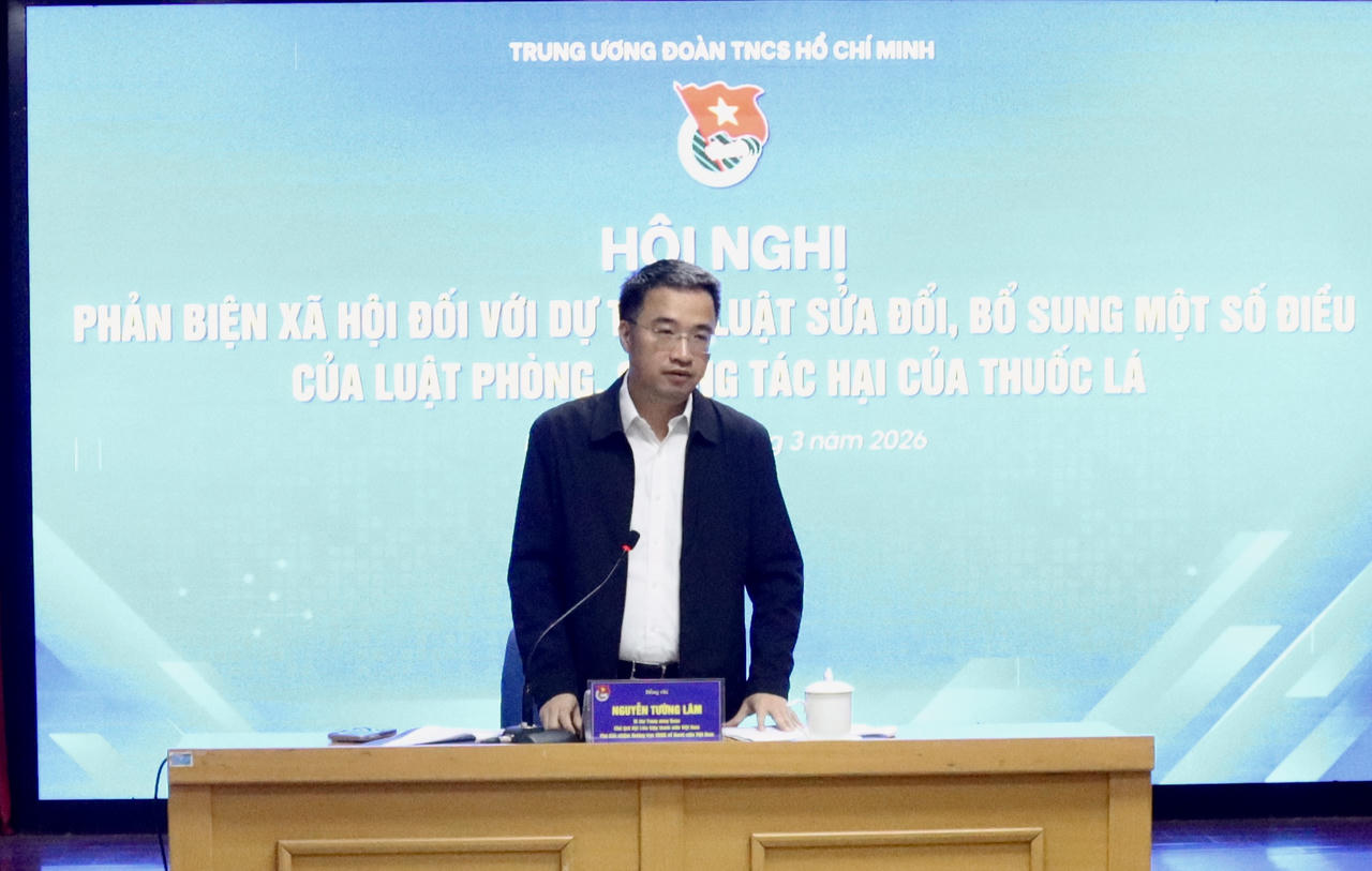 Bí thư Trung ương Đoàn, Chủ tịch Hội Liên hiệp Thanh niên Việt Nam, Phó Chủ nhiệm thường trực Ủy ban Quốc gia về thanh niên Việt Nam Nguyễn Tường Lâm phát biểu khai mạc.