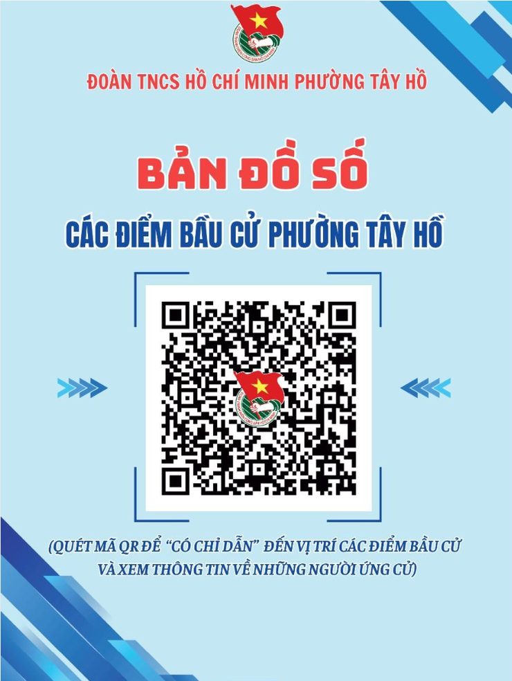 Cử tri có thể quét mã QR trên điện thoại để tra cứu vị trí và địa điểm bỏ phiếu trên bản đồ số.