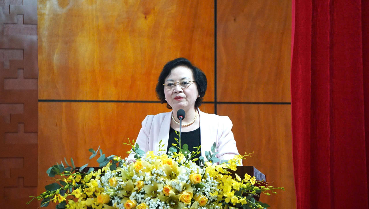 Bí thư Trung ương Đảng,&nbsp;Phó Thủ tướng Chính phủ Phạm Thị Thanh Trà phát biểu tại hội nghị