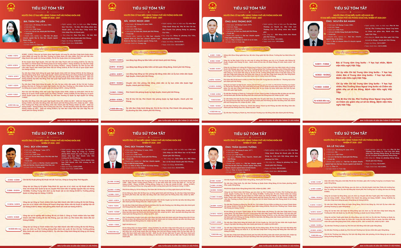 Các ứng cử viên đơn vị bầu cử số&nbsp; 2.