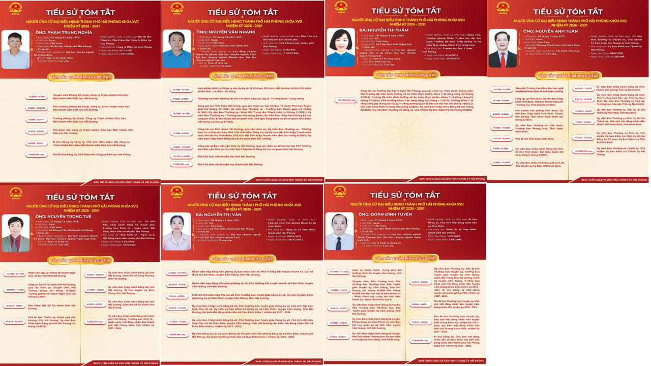 Các ứng cử viên đơn vị bầu cử số 11.