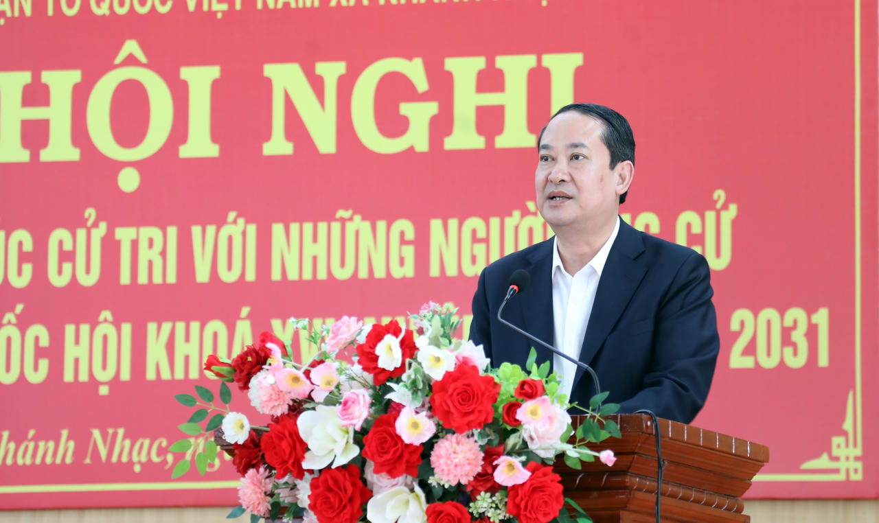 Ông&nbsp;Mai Văn Tuất - Phó Bí thư Tỉnh ủy, Chủ tịch Ủy ban MTTQ Việt Nam tỉnh Ninh Bình phát biểu tại hội nghị.