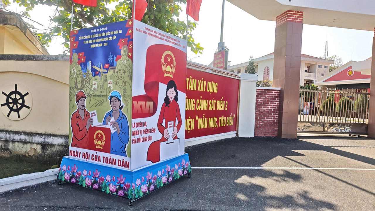 112 cán bộ, chiến sĩ Vùng Cảnh sát biển 2 bầu cử sớm tại Đặc khu Trường Sa