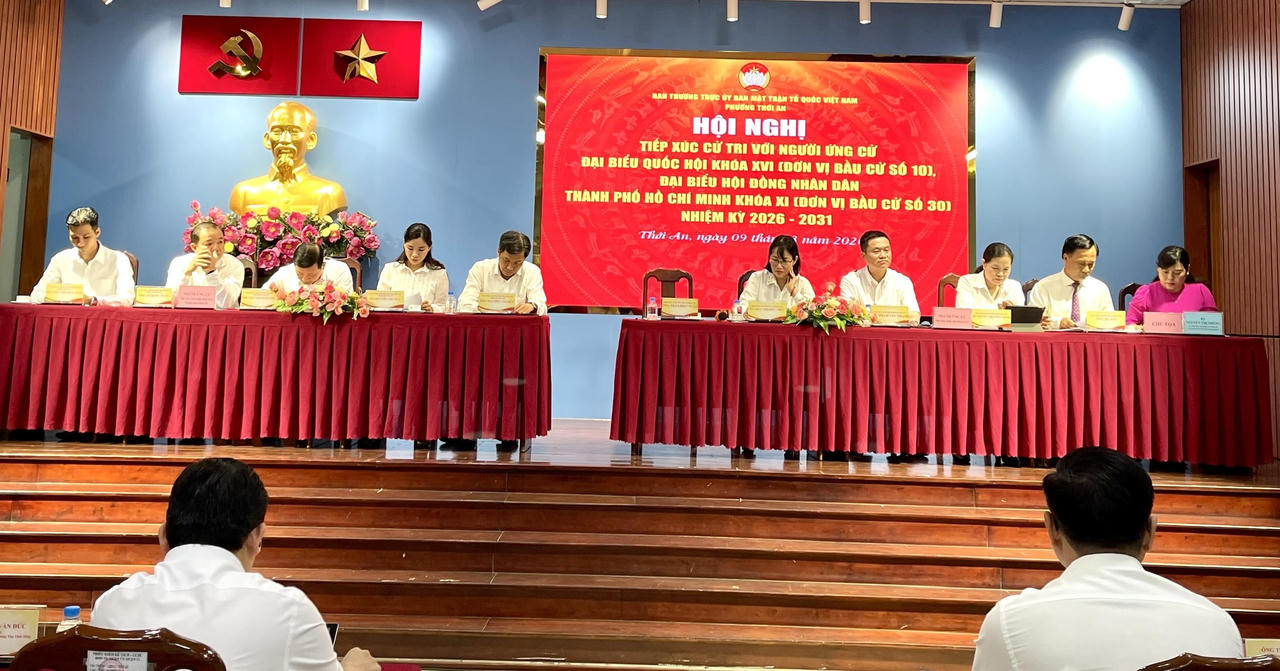 Phường Thới An (TP HCM): Cử tri đề đạt nhiều nguyện vọng với người ứng cử ĐBQH và HĐND 