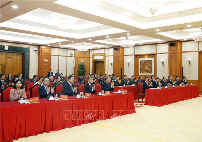 Các đại biểu tham dự Hội nghị công bố Quyết định của Bộ Chính trị thành lập Hội đồng Lý luận Trung ương nhiệm kỳ 2026-2031.