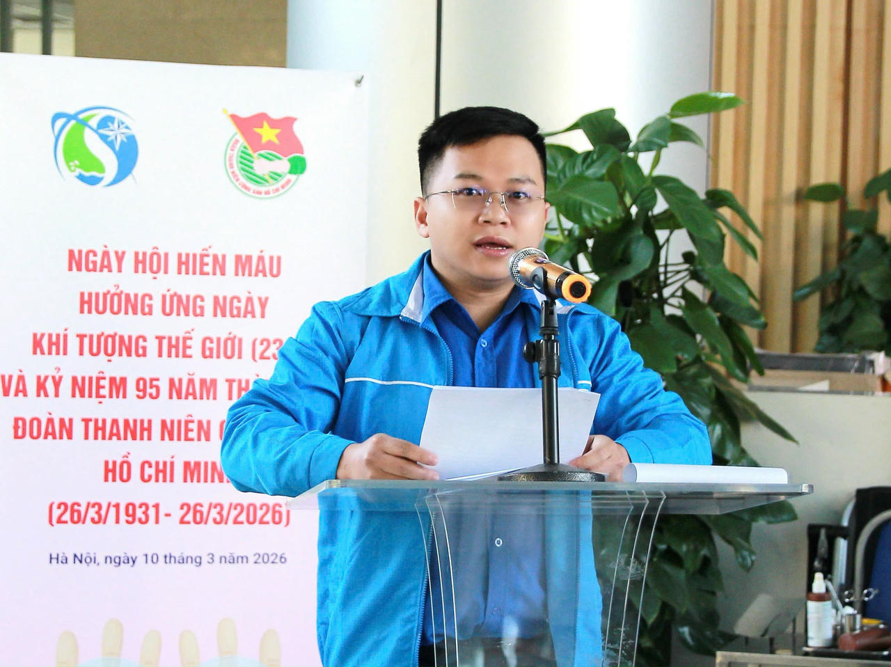 &nbsp;Bí thư Đoàn TNCS Hồ Chí Minh - Trần Văn Hùng phát biểu khai mạc tại ngày hội