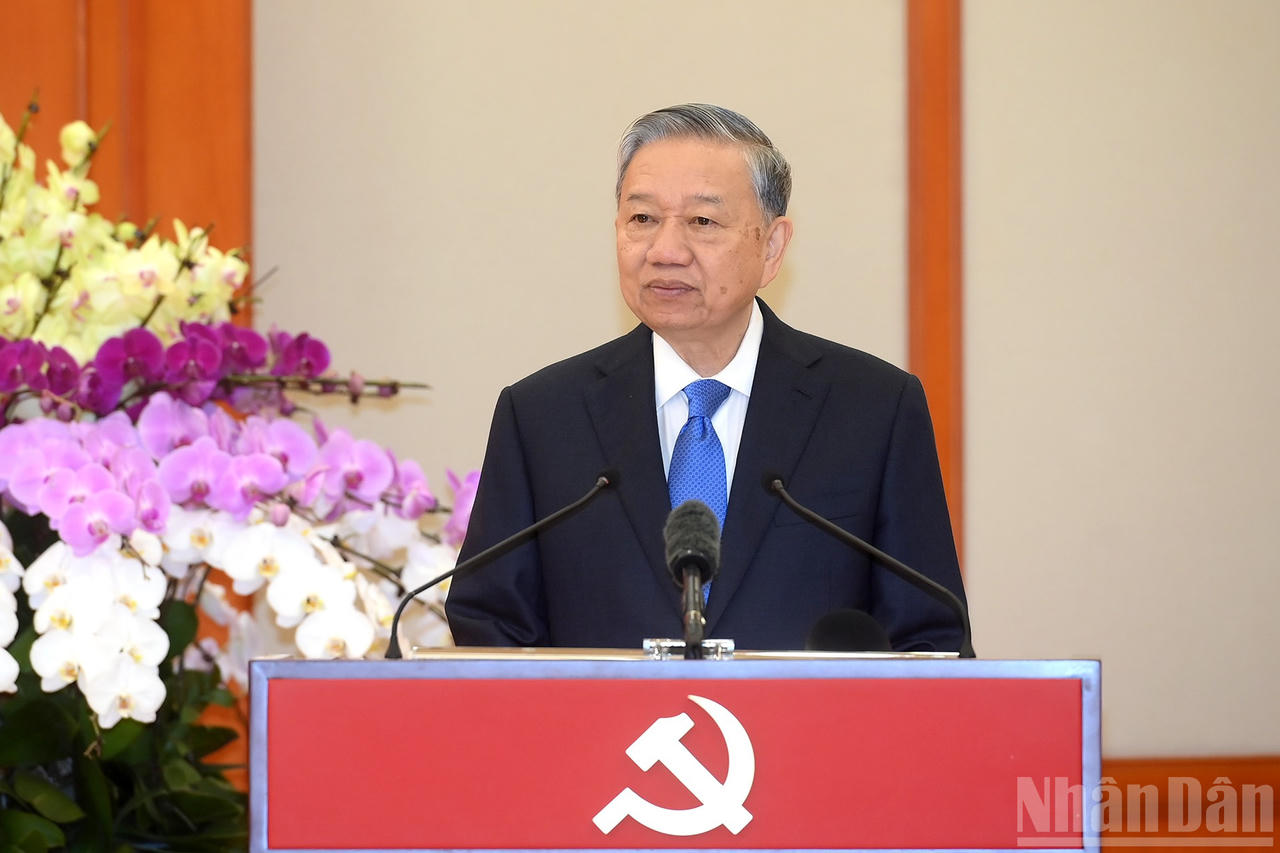 Tổng Bí thư Tô Lâm phát biểu chỉ đạo tại Hội nghị. Ảnh: Đăng Khoa