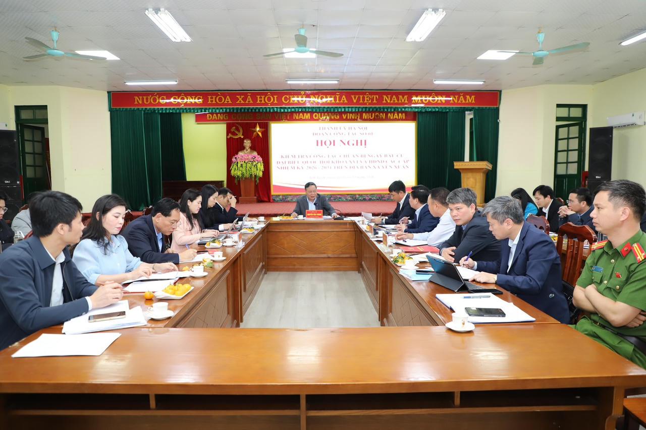 Đoàn công tác Thành ủy Hà Nội kiểm tra công tác chuẩn bị bầu cử tại xã Yên Xuân