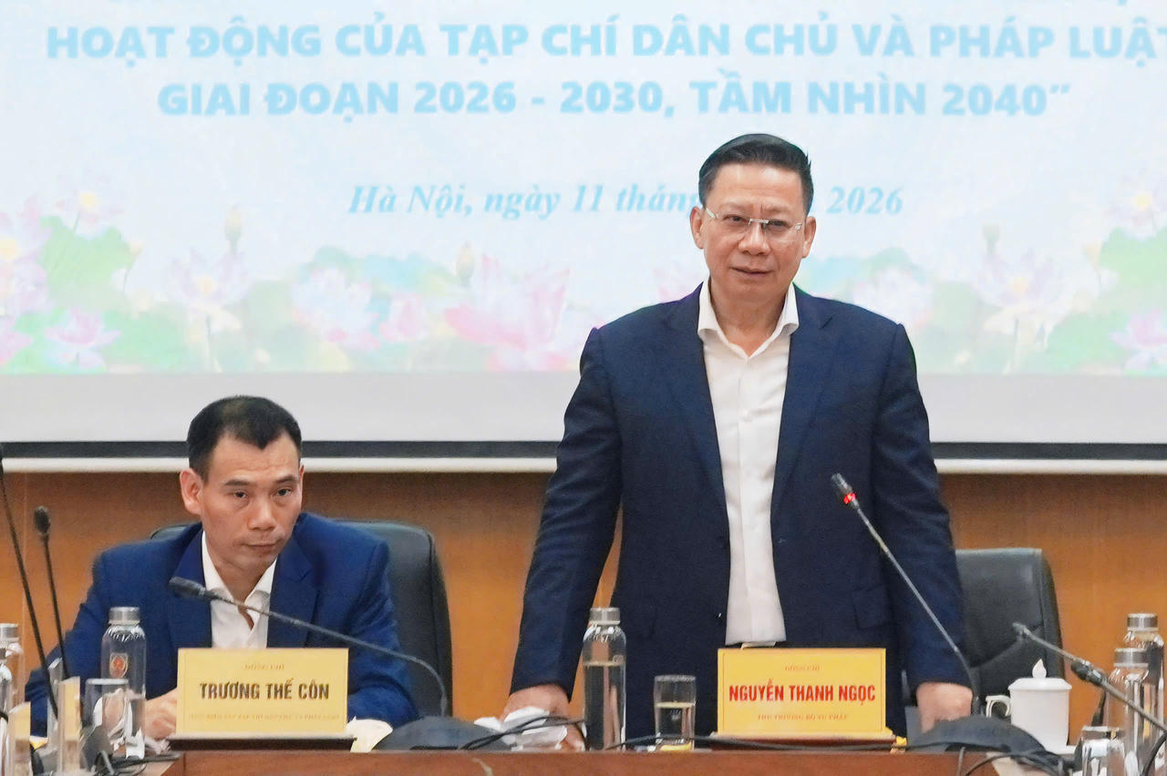 Thứ trưởng Nguyễn Thanh Ngọc phát biểu tại Hội nghị (Ảnh Thùy Dung)