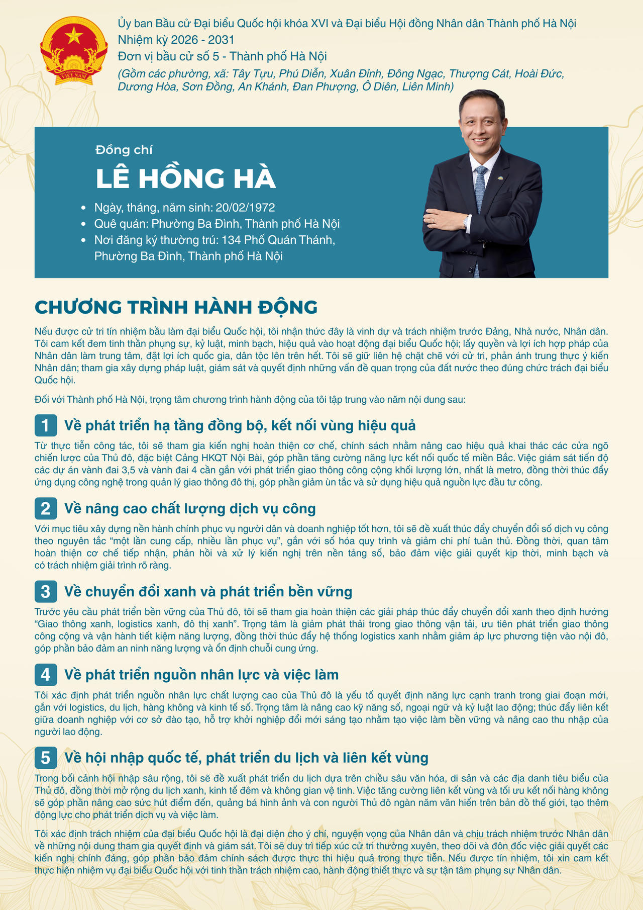 Ông Lê Hồng Hà có nhiều năm kinh nghiệm trong lĩnh vực quản trị doanh nghiệp và điều hành ngành hàng không.