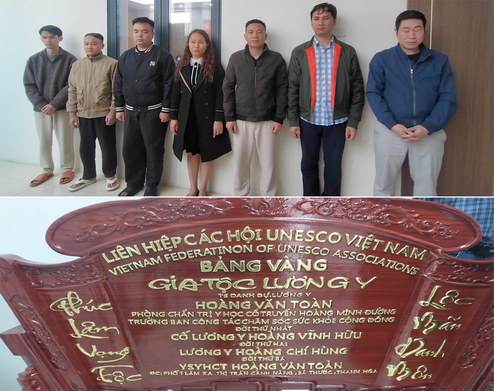 Các đối tượng trong đường dây lừa đảo chiếm đoạt tài sản.