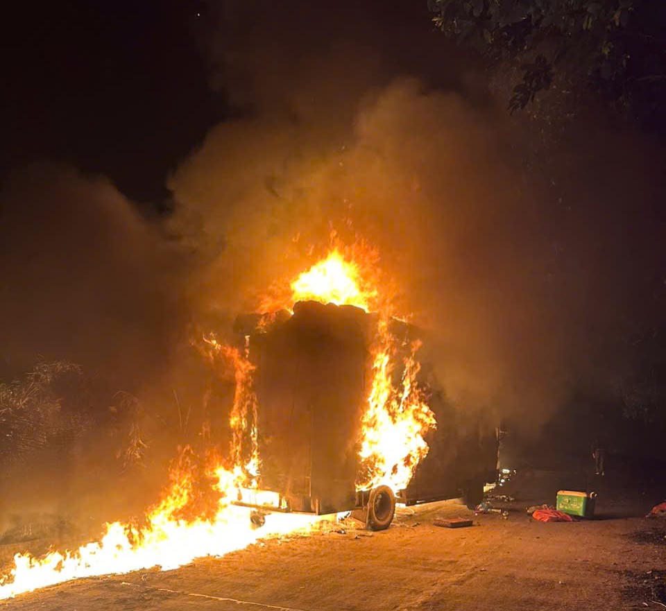 Hiện trường vụ cháy.